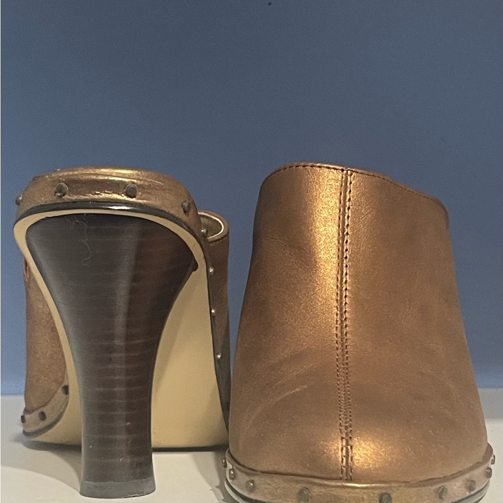 a.n.a Gold Women's Mules with Studded Detail